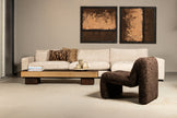 Salontafel Warren 180x45x31 Brown/ Gold