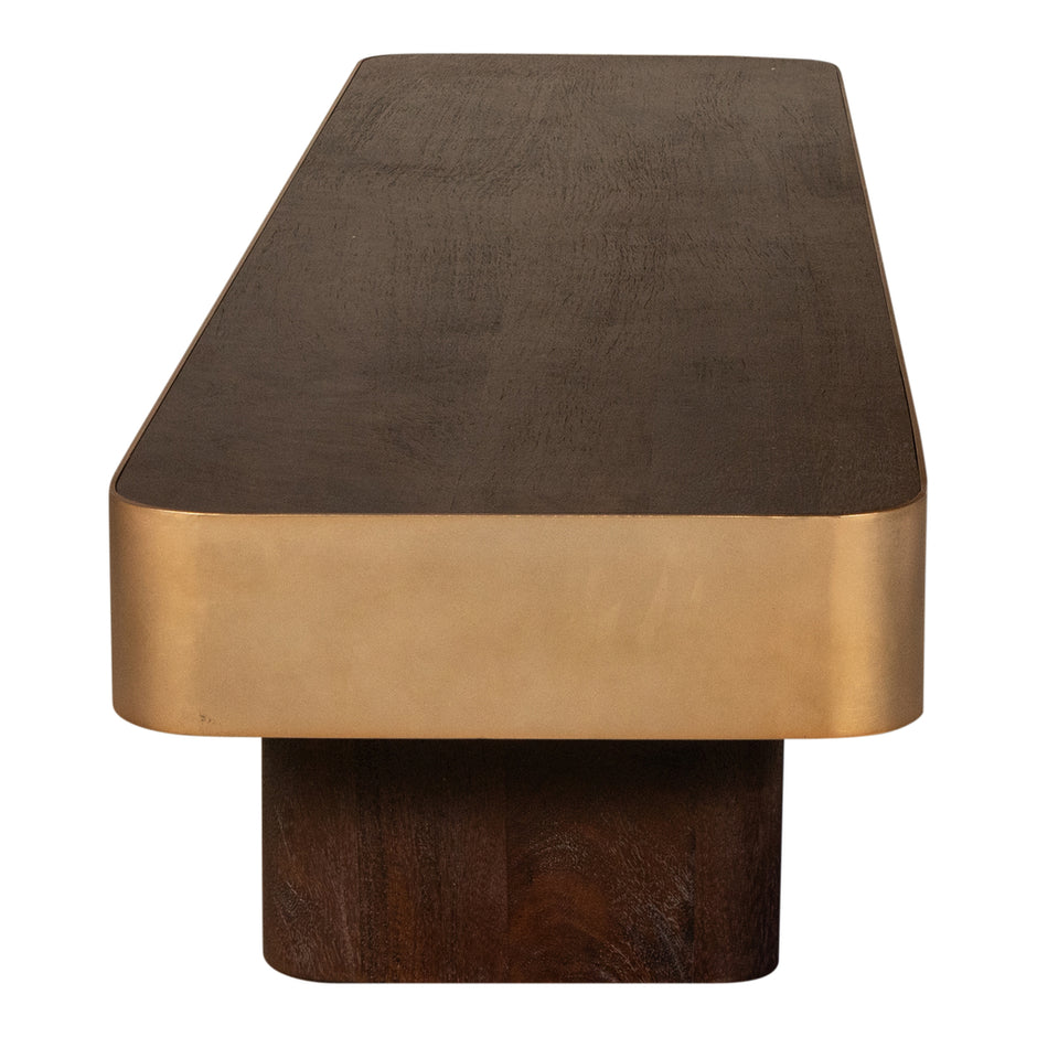 Salontafel Warren 180x45x31 Brown/ Gold