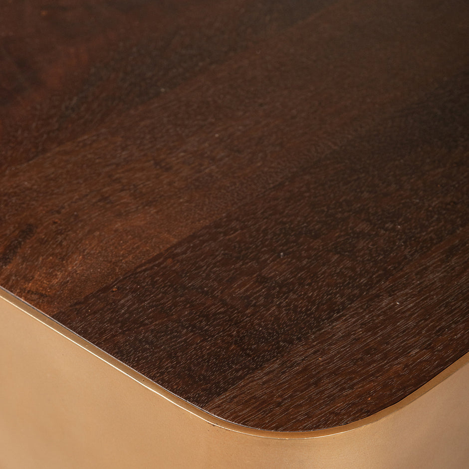 Salontafel Warren 180x45x31 Brown/ Gold