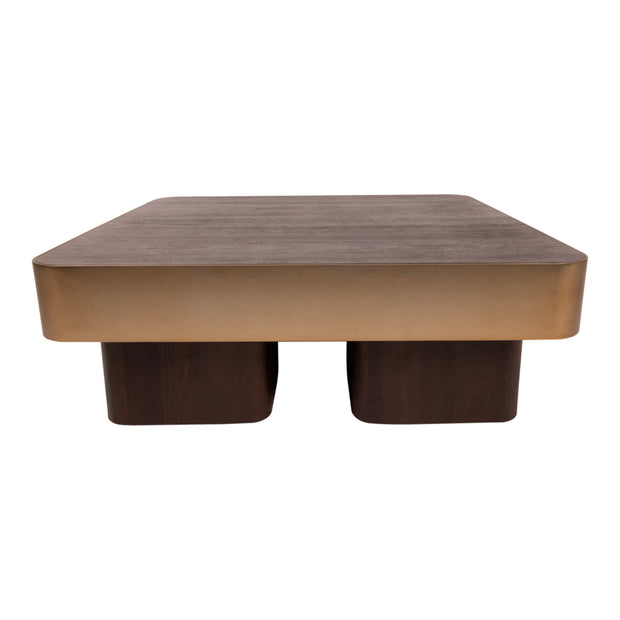 Salontafel Warren  90x90x31b Brown/ Gold