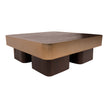 Salontafel Warren  90x90x31b Brown/ Gold