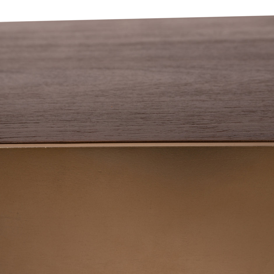 Salontafel Warren  90x90x31b Brown/ Gold