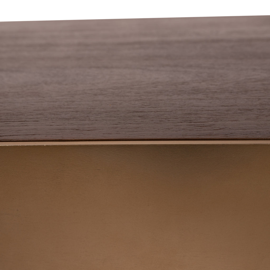 Salontafel Warren  90x90x31b Brown/ Gold