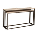 Bijzettafel Zoah Black Travertine Set van 2