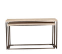 Bijzettafel Zoah Black Travertine Set van 2